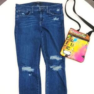 NWOT Joe's Jeans skinny blue jeans w/holes and distressing